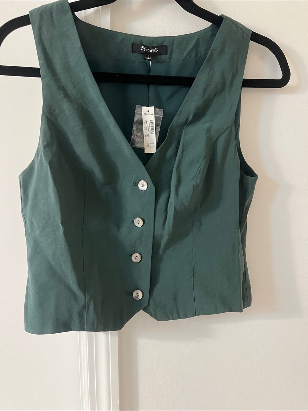 Madewell Green Vest size 2